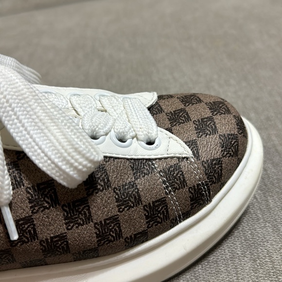 Brown Steve Madden Block Print Platform Sneakers - Picture 9 of 10